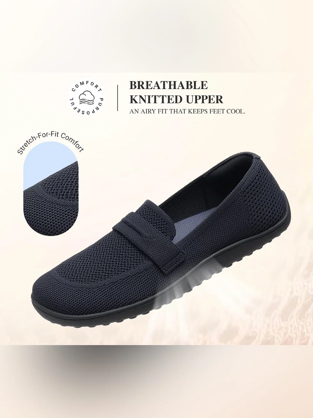 Dream Pairs Men's Navy Mesh Slip-On Loafers